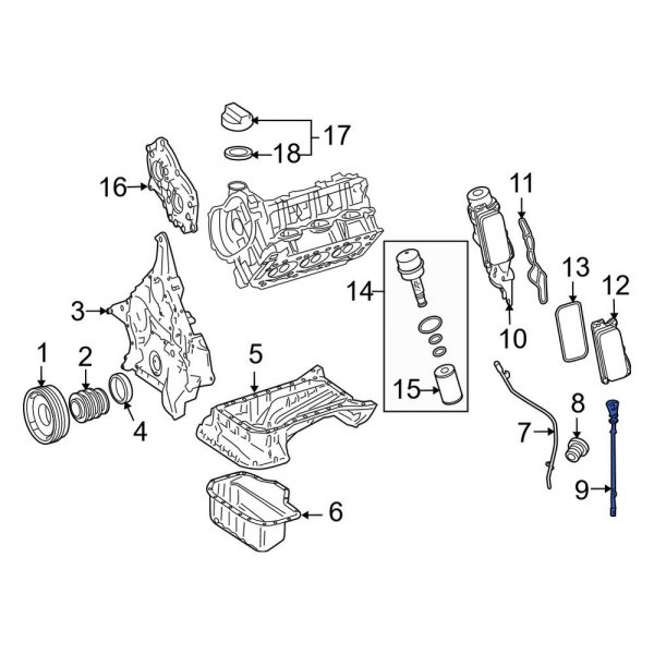 Mercedes-Benz OE 2720100972 - Engine Oil Dipstick