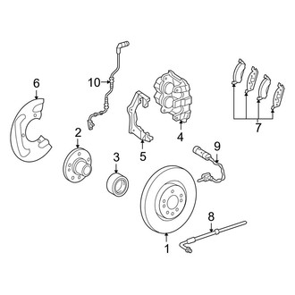 Mercedes-Benz OE - Front Suspension - Brake Components (4Matic Sport Utility X253 Body Code)