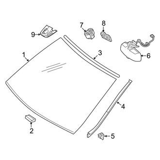 Mercedes-Benz OE - Windshield - Glass (Sport Utility X253 Body Code)