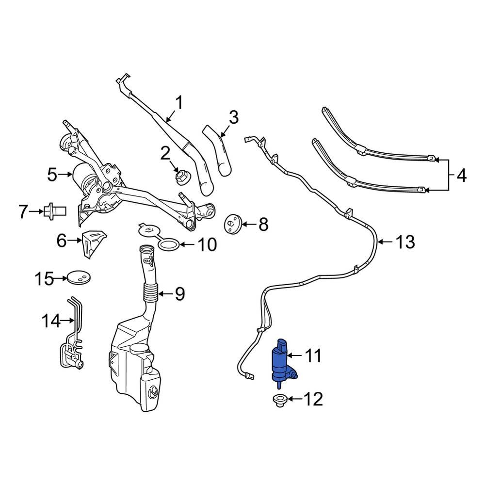 URO Parts Windshield Washer Pump For 1992 Mercedes-Benz 600SEL 6.0L V12 - On EBa