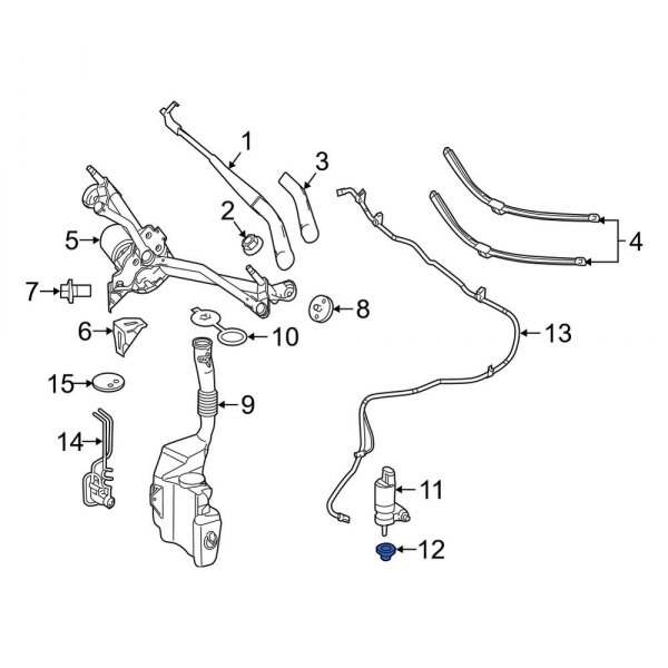 Windshield Washer Pump Grommet