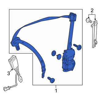 Mercedes-Benz OE - Rear Center Seat Belt Lap and Shoulder Belt