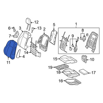 Mercedes-Benz OE - Front Right Seat Back Cushion Cover