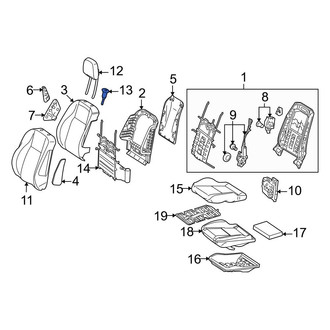 Mercedes-Benz OE - Front Left Headrest Guide