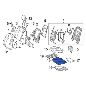 Mercedes-Benz OE - Front Right Seat Cushion Foam