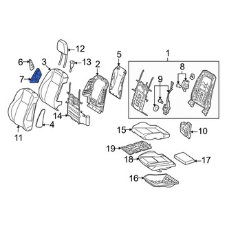 Mercedes-Benz OE - Front Right Seat Back Recliner Adjustment Mechanism Cover