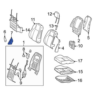 Mercedes-Benz OE - Front Left Outer Seat Back Recliner Adjustment Mechanism Cover