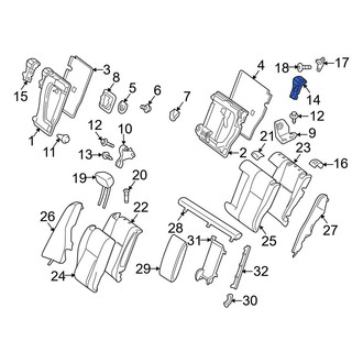 Mercedes-Benz OE - Rear Right Folding Seat Latch