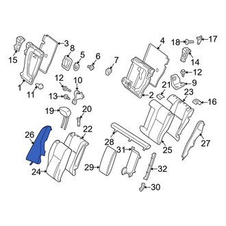 Mercedes-Benz OE - Rear Right Outer Seat Back Cushion