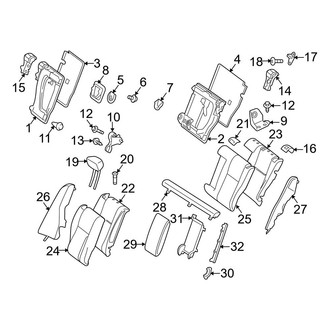 Mercedes-Benz OE - Seats & Tracks - Rear Seat Components (Upper Components)