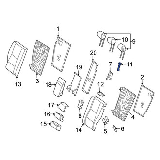 Mercedes-Benz OE - Rear Center Headrest Guide
