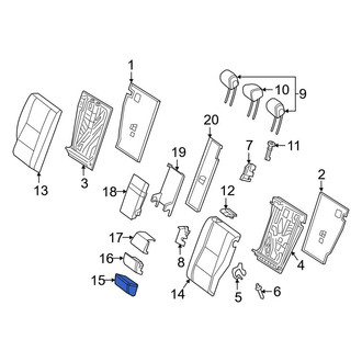 Mercedes-Benz OE - Rear Lower Center Seat Back Cushion Cover