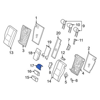 Mercedes-Benz OE - Rear Upper Seat Armrest Cover