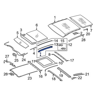 Mercedes-Benz OE - Left Sunroof Guide Jaw