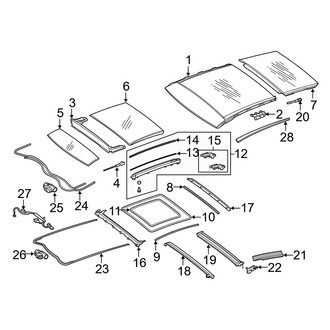Mercedes-Benz OE - Sunroof Guide Rail