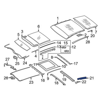 Mercedes-Benz OE - Left Sunroof Cover Guide