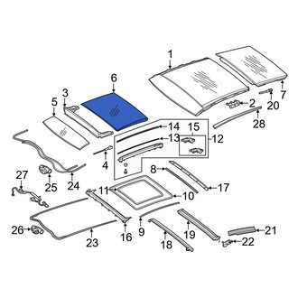 Mercedes-Benz OE - Rear Sunroof Glass