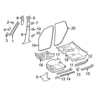 Mercedes-Benz OE - Pillars, Rocker & Floor - Interior Trim