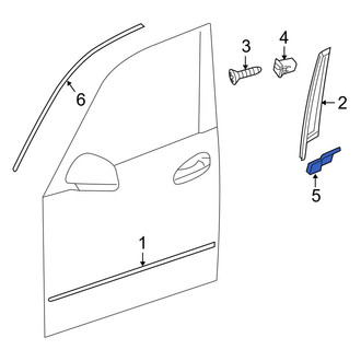 Mercedes-Benz OE - Front Right Lower Door Applique