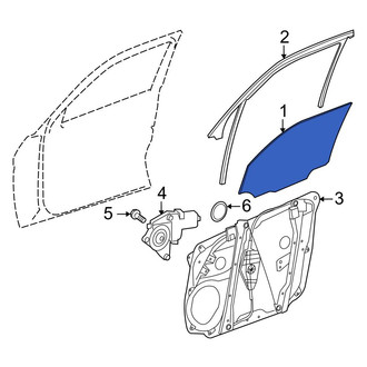 Mercedes-Benz OE - Rear Left Door Glass