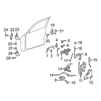Mercedes-Benz OE - Front Left Door Lock Operating Rod