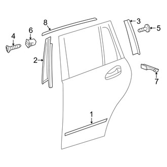 Mercedes-Benz OE - Rear Door - Exterior Trim (Sport Utility X253 Body Code)