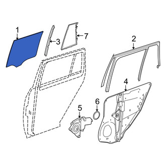 Mercedes-Benz OE - Rear Left Door Glass