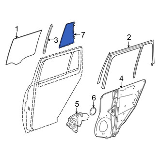 Mercedes-Benz OE - Rear Left Vent Window Assembly
