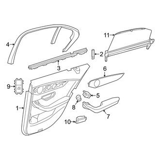 Mercedes-Benz OE - Rear Door - Interior Trim (Sport Utility X253 Body Code)