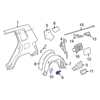Mercedes-Benz OE - Quarter Panel Clip