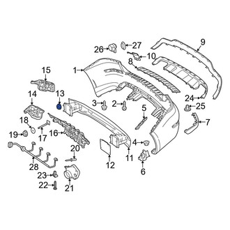 Mercedes-Benz OE - Bumper Impact Bar Nut