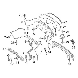 Mercedes-Benz OE - Rear Bumper - Bumper & Components (Bumper & Components), (Base / 4Matic)