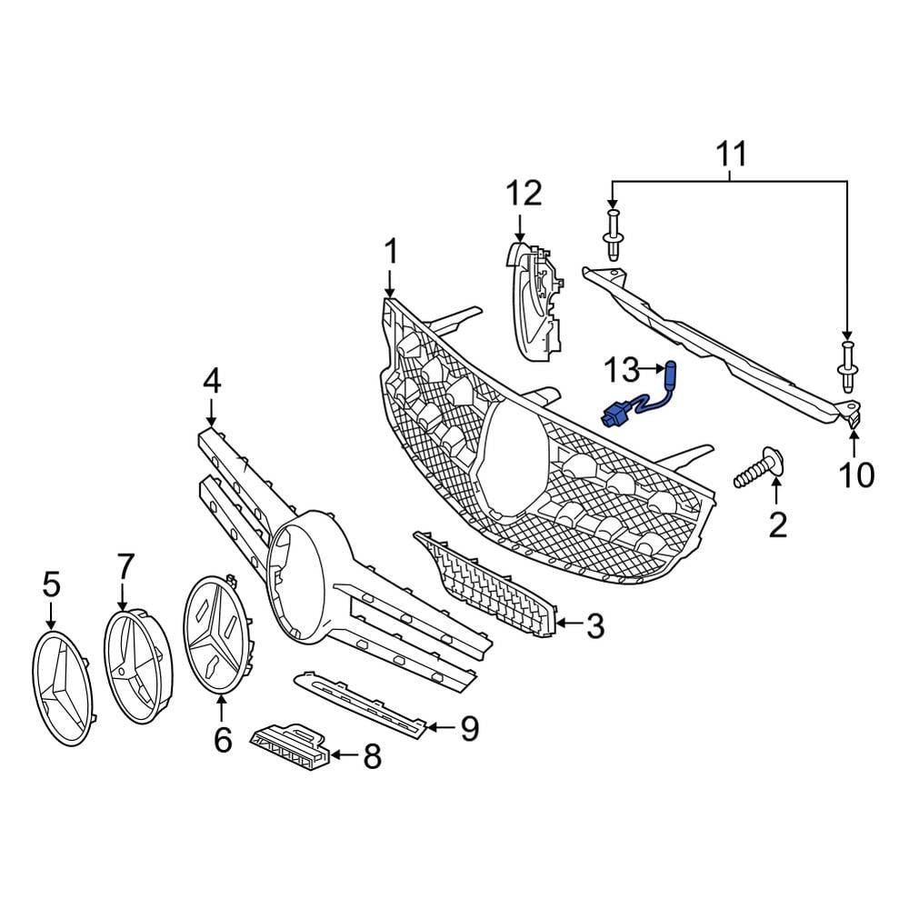 Mercedes-Benz OE 2059052608 - Front Left Lane Departure System Camera