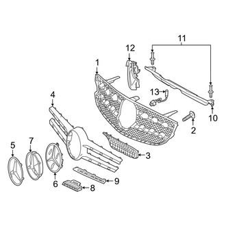 Mercedes-Benz OE - Front Bumper & Grille - Grille & Components (With AMG Package), (Base / 4Matic)