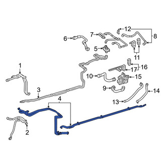 Mercedes-Benz OE - Rear Center Right Drive Motor Inverter Radiator Hose