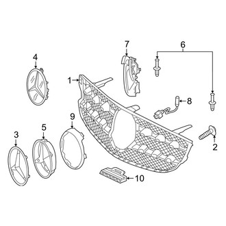 Mercedes-Benz OE - Front Bumper & Grille - Grille & Components