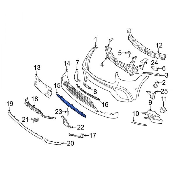 Bumper Cover Support Rail