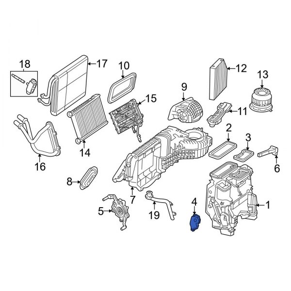 HVAC Floor Mode Door Actuator