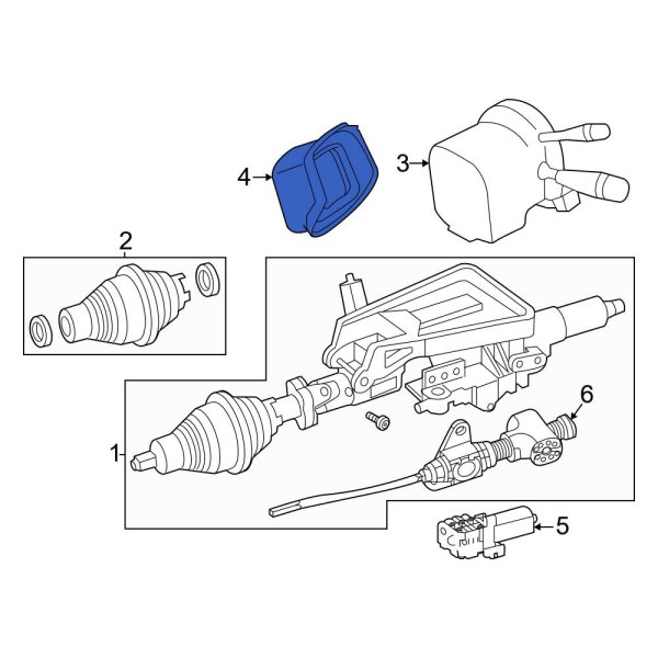 MercedesBenz OE 25368061008S24 Steering Column Cover