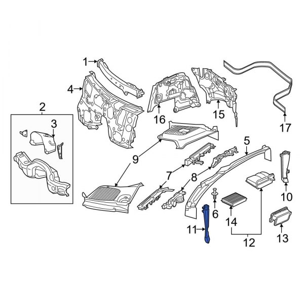 Cowl Panel Drain Hose