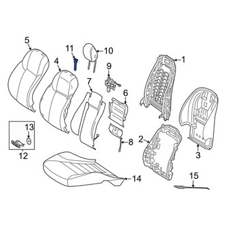 Mercedes-Benz OE - Front Left Headrest Guide