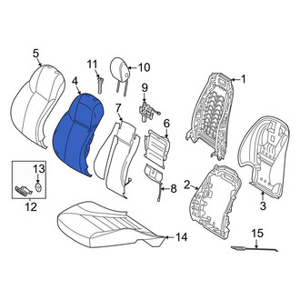 Mercedes-Benz OE - Front Left Seat Back Cushion