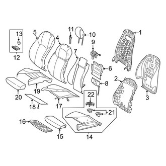 Mercedes-Benz OE - Seats & Tracks - Driver Seat Components (Standard Seat)