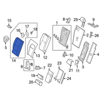 Mercedes-Benz OE - Rear Left Seat Back Cushion Cover