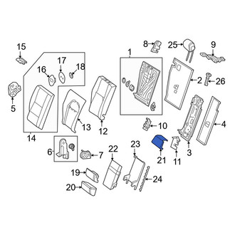 Mercedes-Benz OE - Rear Upper Seat Armrest Cover