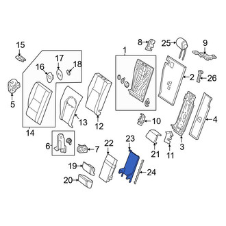 Mercedes-Benz OE - Rear Center Seat Armrest Cover