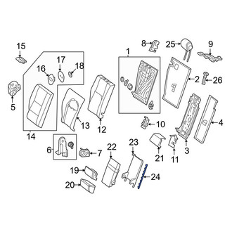 Mercedes-Benz OE - Rear Right Seat Armrest Cover