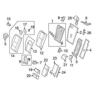 Mercedes-Benz OE - Seats & Tracks - Rear Seat Components (Upper Components)
