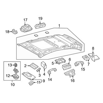 Mercedes-Benz OE - Roof - Interior Trim (W/O Panoramic Roof)