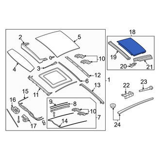 Mercedes-Benz OE - Rear Sunroof Glass